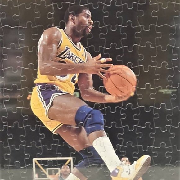 PUZ1SM - 1988 Starline MAGIC JOHNSON NBA  Poster Puzzle Vintage Basketball - Picture 3 of 5